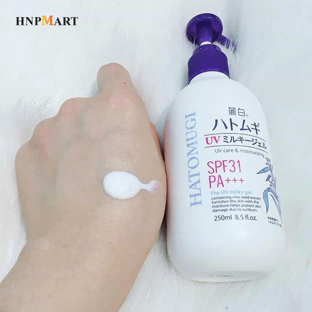 Sữa dưỡng thể chống nắng Hatomugi SPF31 PA+++ Nhật Bản, 250ml - Ảnh 4