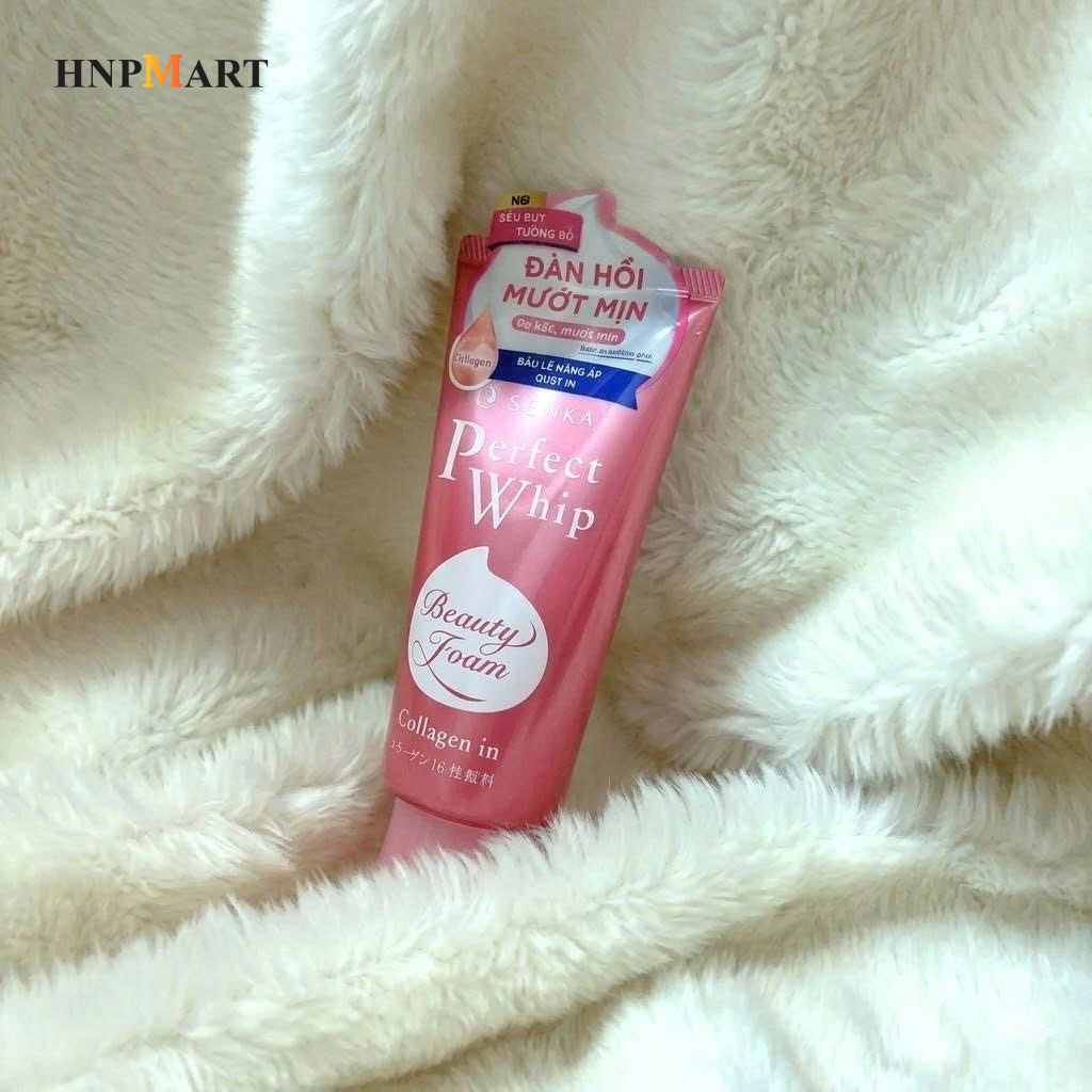 Sữa Rửa Mặt Senka Perfect Whip Tạo Bọt Bổ Sung Collagen Ngăn Ngừa Lão Hóa 120g - Ảnh 4