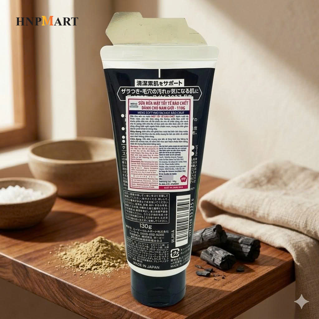 Sữa Rửa Mặt Than Hoạt Tính Kose Softymo MENʼS 130g - Ảnh 5