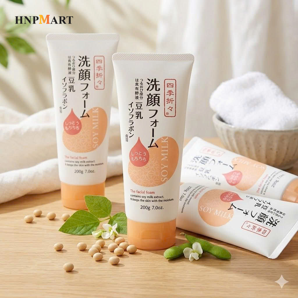 Sữa rửa mặt tinh chất sữa đậu nành dưỡng ẩm Shikioriori 200g - Ảnh 4