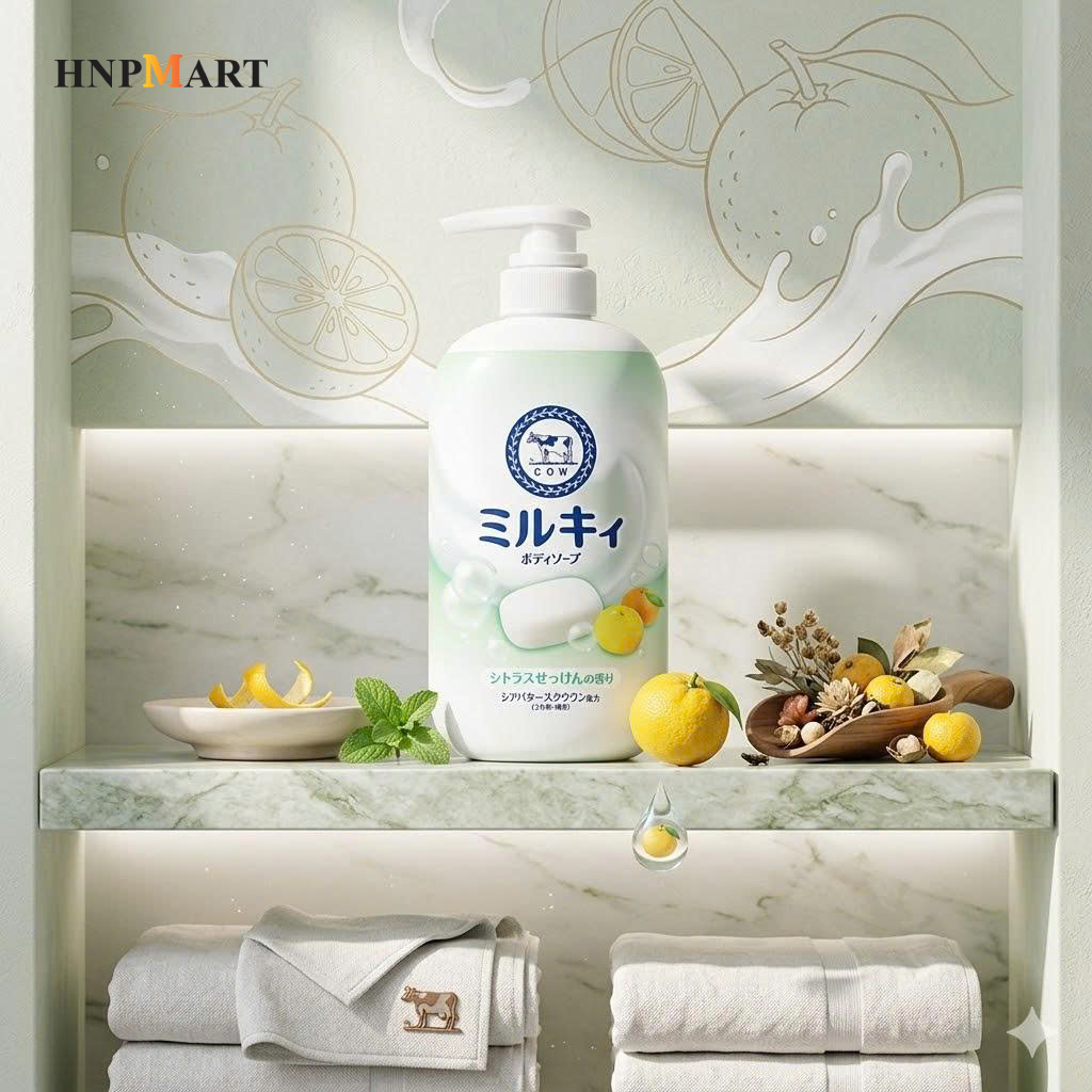 Sữa Tắm Bọt Mịn Dịu Nhẹ Cow Hương Cam Chanh 500ml - Ảnh 4