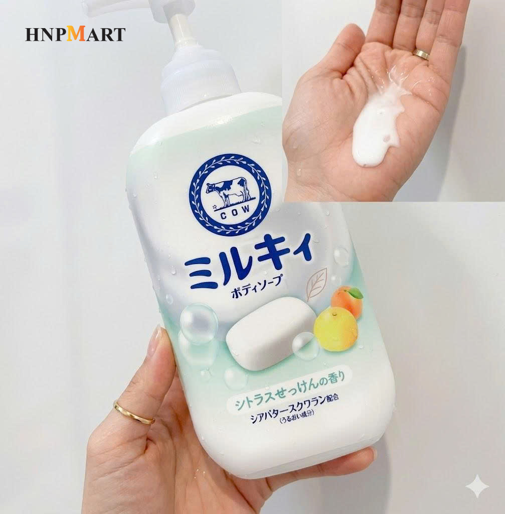 Sữa Tắm Bọt Mịn Dịu Nhẹ Cow Hương Cam Chanh 500ml - Ảnh 5