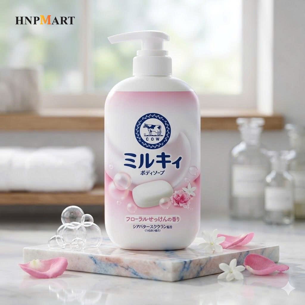 Sữa tắm bọt mịn dịu nhẹ Cow hương hoa 500ml - Ảnh 3