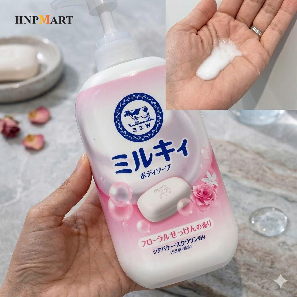 Sữa tắm bọt mịn dịu nhẹ Cow hương hoa 500ml - Ảnh 4