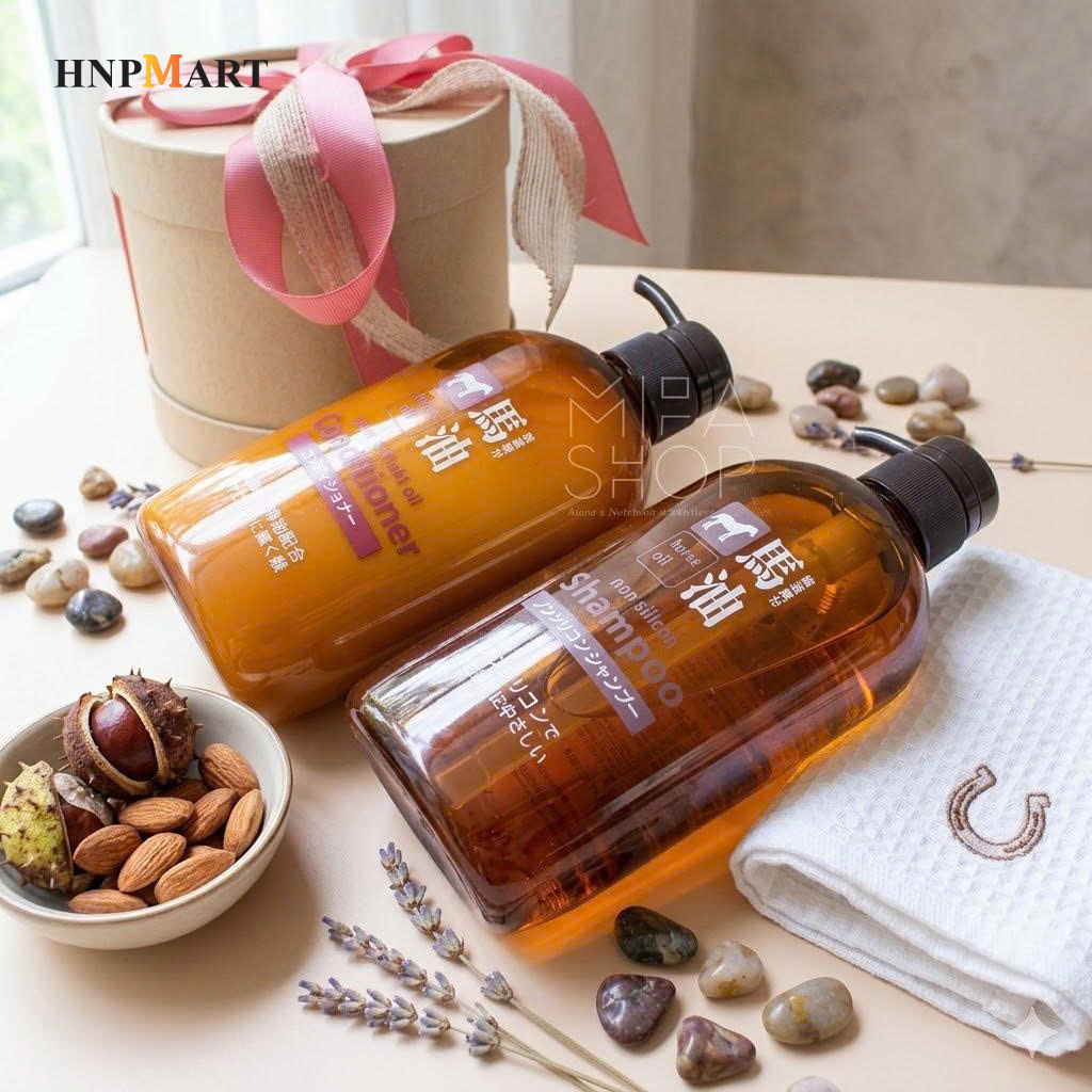 Dầu Gội Xả mỡ ngựa Horse Oil 600ml - Ảnh 5