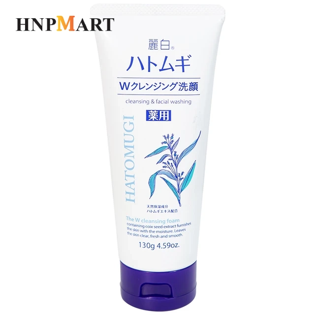 Sữa rửa mặt tẩy trang làm sáng da Nhật Bản Reihaku Hatomugi 130g