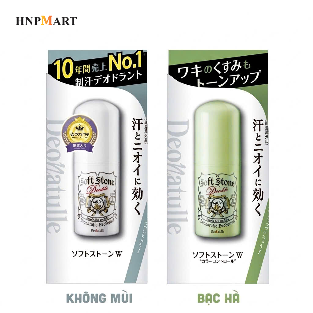 Lăn Nách khử mùi Nhật Bản đá khoáng Soft Stone 20g